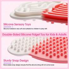 Placa de Atividade Sensorial, Brinquedos Fidget de Silicone para Silêncio, Ansiedade, TDAH e | Brinquedo Fidget Silencioso para Adultos - Multicolorido - Visão 10