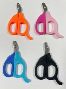 1pc Random Color Pet Nail Clippers, Stainless Steel Cat Dog Nail Trimmer Kit, Pet Grooming Nail Clipper