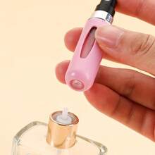 Set de 5 Minipulverizadores recargables de perfume de 5ml de plástico con botón, envase cosmético reutilizable unisex para viajes, idea de regalo