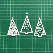 1 件圣诞树设计金属切割模具，适用于 DIY 印章、剪贴簿、纸卡、贺卡、相册和工艺装饰 - 銀色 - 查看 5