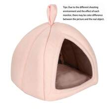 1 件豚鼠藏身床兔子屋洞穴配件舒适藏身处适用于兔子刺猬雪貂龙猫和其他小动物 - 彩色 - 查看 16