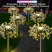 1/4 Stücke Solar Garten Feuerwerk Weihnachtsbeleuchtung, 320/240/60 LED Solar Feuerwerk Lichter, funkensprühende Sternenkugel Solar Außenbeleuchtung, Vorhof, Veranda, Hinterhof Dekoration Geschenke, Rasenlicht, erleuchte deinen Garten