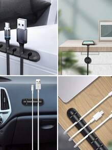 1 件装办公桌线缆整理器绕线器夹子固定器