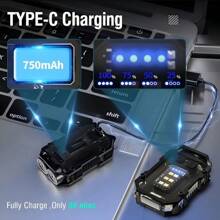 1pc 8-Mode Triple Light Source Keychain Light | Type-C Quick Charging + Magnetic Base | 5.7cm Mini Super Bright Keychain + Cap Clip Dual Design | EDC Gear Outdoor Camping Automotive Lighting Essentials