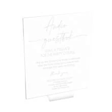 Libro de visitas de acrílico para audio para boda - Deja un mensaje para los recién casados sin electricidad - Elegante aspecto de vidrio transparente para la decoración de la fiesta de boda