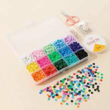 28 Colors Flat Round Polymer Clay Beads Craft Kit For Jewelry Making, Clay Spacer Beads For Bracelet, Necklace, Earring DIY, Suitable For Children And Adults, Includes Alphabet Beads