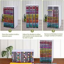 120 ô 13x17,5x34cm Giá đựng bút đánh dấu có thể tháo rời Giá đựng bút đánh dấu để bàn bằng nhựa trong suốt Thiết kế dạng lưới Giá đựng bút sơn nghệ thuật có thể điều chỉnh - Nhiều màu - Xem 8