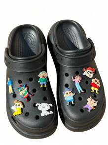 CRAYON SHINCHAN 10/21 Pcs Crayon Shin-Chan Shoe Charms, Cartoon Character Creative 3D Shoe Decoration, Cute Shoe Decorations, DIY Gift, Collectibles, Suitable For Hardcore Fans