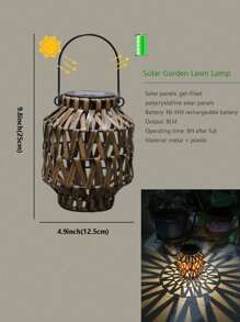1 Stück Solarleuchte für den Garten, LED-Hängelaterne, Nachtlicht fürs Tischdekor, Gartendekoleuchte, automatischer Schalter, geeignet für Terrasse, Hof, Terrasse