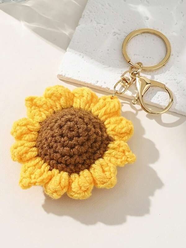 1pc Sunflower Charm Keychain, Suitable For Gifts, Wallets, Backpacks, Backpacks, And Backpacks Bag Charms Car Accessories Teacher Friend Sister Gift Ideas