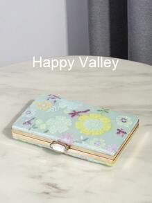 1pc Sequin Embroidered Floral Handbag (Random Pattern) With Metal Crossbody Chain, Elegant And Refined Fashion Women's Clutch Purse, Suitable For Parties, Romantic Weddings, Balls, Galas. Halloween Celebration, Valentine's Day Gift
