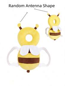 婴儿头部保护垫背包，适合学步和爬行，圣诞元素婴儿学步车保护垫，可调节婴儿头部保护垫背包，蜜蜂图案，圣诞节（蜜蜂触角形状随机）