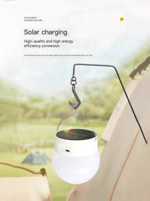 Outdoor Lantern, Waterproof, 4 Lighting Modes, USB Rechargeable & Solar Powered, Battery Powered Camping Light For Indoor & Outdoor Decoration - House, Patio, Balcony, Bar