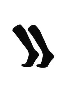 1 双儿童厚毛圈布底运动袜，男童过膝足球袜，舒适柔软长筒袜，适合 8-12 岁男孩和女孩