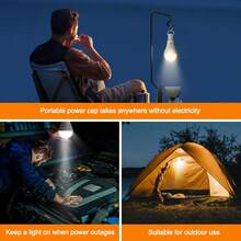 LED 灯可调光多色 RGB 灯泡 2000 毫安时可充电灯泡 A65 灯智能遥控家居装饰、户外活动和露营