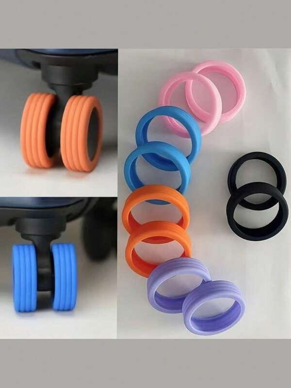 8 piezas de fundas para ruedas de maletas y sillas de oficina, accesorios de viaje, artículos esenciales de vacaciones, verano, regreso a la escuela y mini productos de viaje