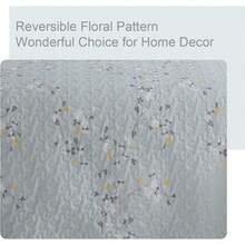 Local Delivery, Fat Quilt Set -Reversible Boho Quilt Set Queen Size, 3 Pieces Patchwork Gray All Season Bedspreads, Ultra Soft Floral Coverlet Bedding Set With Printed Pattern (1 Quilt, 2 Pillow Shams) - Floral-light Blue - View 4