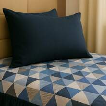 Printed Double Bedspread 03 Pieces With Ruffle And Pillowcases - Soft Light Immediate Shipping