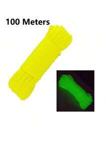 10/100m/Pieza Cordón multicolor arcoíris de 7 hebras que brilla en la oscuridad de 4mm, adecuado para uso múltiple al aire libre, emergencia de supervivencia, cuerda de paracaídas, trenzado de pulseras, camping, picnic, tendedero, correa para mascotas, duradero hilo DIY