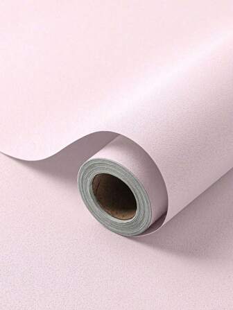 1 Roll Light Pink Self-Adhesive Wallpaper, Nordic Style, Reinforced For Living Room/Bedroom, Seamless Wallcovering, Wall Decor Renovation, Gift For Spring, Birthday, Graduation Party Decoration
