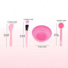 CIMACA 1个面膜碗+1个面膜刷+1个手柄硅胶刷+1个多功能双头刷，DIY面膜搅拌碗套装，化妆工具，面膜搅拌工具，适合旅行