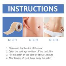 4 Pcs X 150cm Silicone Scar Sheets, Cover Surgery Scars, Waterproof Breathable Skin Scar Beauty Concealer Tape