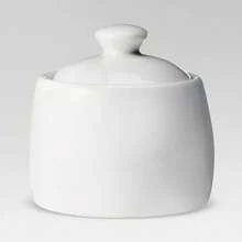 8oz Ceramic Sugar Bowl White - Threshold™-Keep Your Sugar On-Hand And Clump-With This Eight-Ounce Ceramic Sugar Bowl From Threshold™.Made With Ceramic In A Round Shape, This Sugar Bowl Is Right Size Any Table Or Kitchen Counter, And Has A Simple White That Will Complement Rest Of Your Tableware.White Sugar Bowl Comes With A Snug Lid To Help Keep Contents Covered.You Can Use This Small Sugar Bowl From Morning Till Evening To Keep Sugar Ready At Hand While Preparing A Cup Of Tea Or Coffee.Threshold™: Quality & Design / Casual Classics House And Home. - 1 - View 1