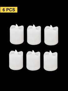 6/12/24pcs Battery Operated LED Electronic Candles, Flameless Small Tea Lights, Ivory [Batteries Included] - White - View 10