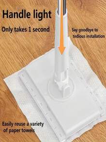 1 Quick Spin Mini Mop With 360° Rotating Head And Portable Push Handle, Easy-Twist Polyester Mop For Glass And Wall Cleaning High-Quality Stainless Steel Flat Mop With Automatic Cloth Clip - 36 Inch Removable Handle, 360° Slim Head, Suitable For Easy Cleaning Of Kitchen, Living Room, Bedroom, Bathroom Floors, Walls, Glass.