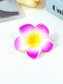 2 pezzi Fermagli per capelli alla moda e carini a forma di Plumeria gialla per donne, adatti per spiaggia, matrimonio, festa, appuntamento e uso quotidiano