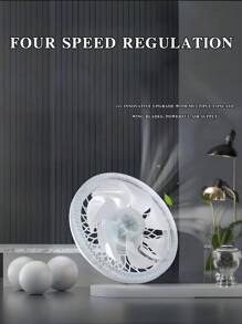 Ventilatore a soffitto a LED, plafoniera da 45W con ventilatore e telecomando, temporizzata, LED dimmerabile, adatta per piccoli spazi come camere da letto, uffici familiari, dormitori