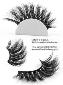 20 Pairs Fluffy&Thick 3D False Eyelashes With Paper Box,Natural Looking Soft,Volume Eyelashes Fake Eyelashes,Protable,Europe And America Style Thick,Cartoon Eyelashes Wet Look Makeup Manga Lashes,Dramatic Messy Mink Lashes Wispy,Cosmetic Makeup Tool For Beginner - màu đen - Xem 11