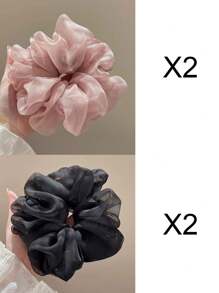 5pcs/3pcs/1pc Classic Black White Brown Large Intestine Headband, Headband, High-End Temperament Headband, Headband, Headband Tie, Black Summer Hair Accessory, Headband, New Style, Suitable For Bag Accessories