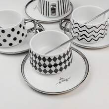 Coffee Tea Cup Kit + Saucer And Spoon 230ml - 球 - 查看 2