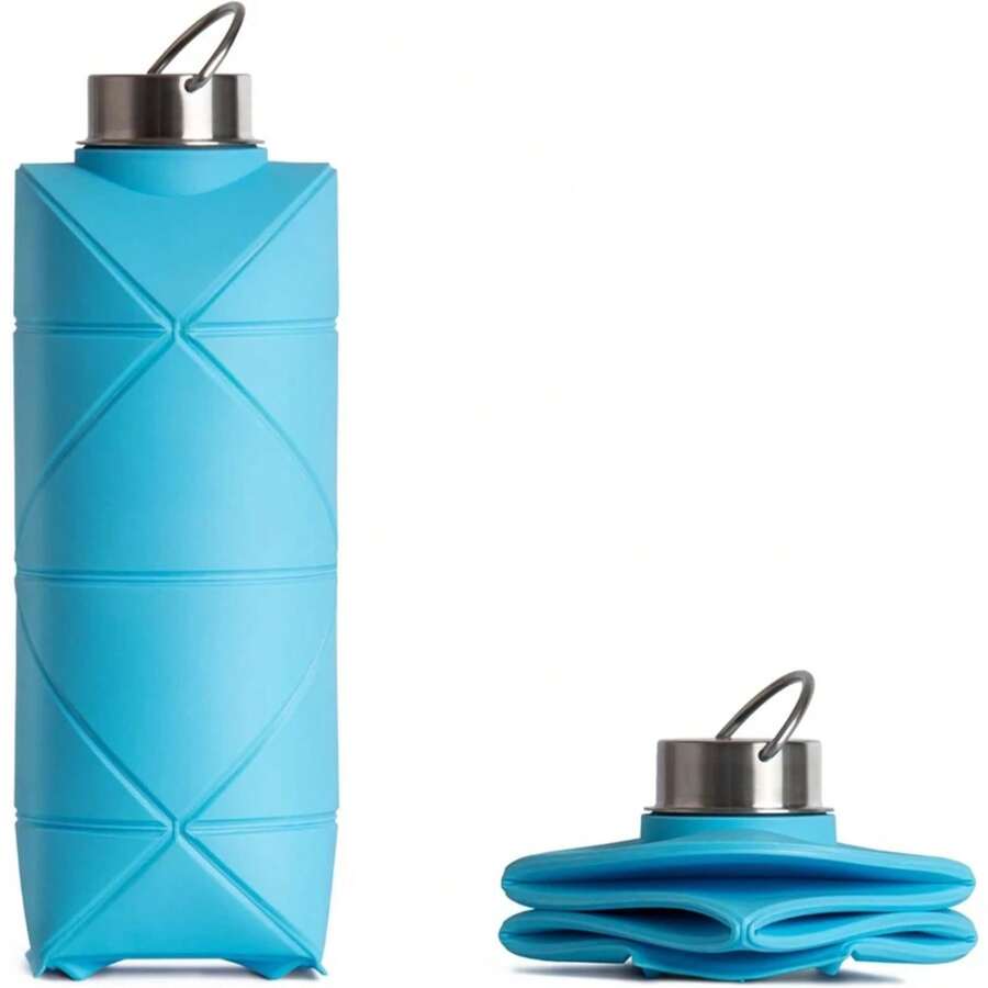 1pc Water Bottle Portable And Creative Silicone Folding Water Cup For Camping Hiking And Traveling