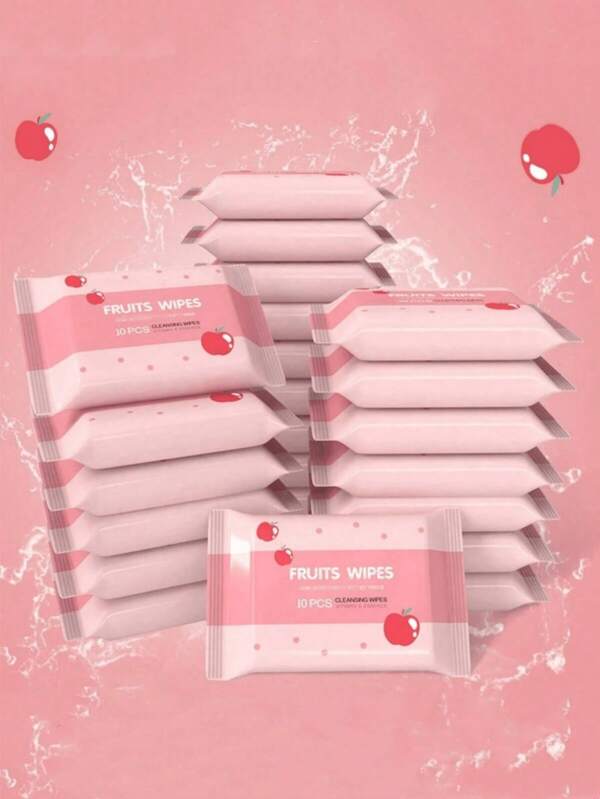 10pcs/Pack Disposable Portable Wet Wipes, Suitable For Daily Cleaning, Outdoor Travel Accessories, Halloween And Christmas Gifts