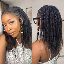 Afro Kinky Bulk Human Hair Extension, Human Hair Afro Curly Bulk Extensions, 50g/Pcs Crochet Extensions For Knotless Braiding, Micro Twists, Loc Repair, 8-18 Inch For Protective Afro Hairstyles, Sporty Style Unisex Natural Look For All Ethnicities - SNatural - View 10