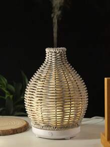 ellestfun 1pc USB 5V 80ml PP Simulation Rattan Weaving Process Ultrasonic Aromatherapy Humidifier, Suitable For Small Room Aroma Diffuser