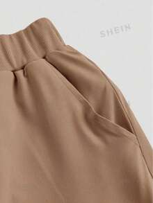 卡其色立领西装，带多个口袋的拉链袖口裤子，实验室/美容院/牙科诊所工作制服和休闲两件套