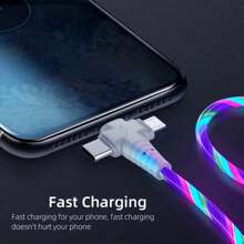 3-In-1 6A High Speed Charging Cable, Data Cable With USB To Micro USB + Type-C + Lightning Connectors, Compatible With IPhone/ Compatible With IPhone, Android, Camera, MP3 Universal Adapter, Charger
