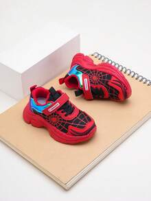 1 双儿童蜘蛛带防滑运动鞋，软底户外可爱百搭跑鞋，适合所有季节