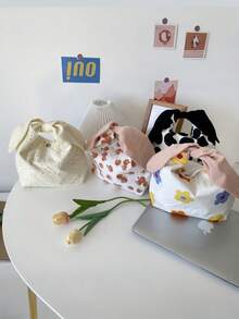 1 süße tragbare Kaninchen-Ohr Lunch-Tasche, Cartoon frisch Bento Lunch-Tasche, tragbare modische Campus-Stil Bento-Tasche, Arbeits-Bento Aufbewahrungstasche, Outdoor Picknick Party Lunch-Box-Tasche, süßes Kaninchen-Ohr Design ist leicht zu tragen, wiederverwendbare Lunch-Tasche, ohne Lebensmittelkontakt, leicht und kompakt, ein Muss-haben-Artikel für die Schulsaison, es ist ein perfektes Geschenk für Familie und Freunde!