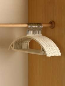 10 Móc treo quần áo bằng nhựa tiết kiệm không gian - Móc treo hình bán nguyệt liền mạch và chống trượt để lưu trữ và sắp xếp hiệu quả tại nhà, tủ quần áo và ký túc xá - Nhiều màu - Xem 6