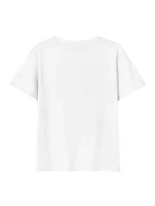 200g Pure Cotton T-Shirt 2025 Summer Ladies New Short Sleeve Pure Cotton Holiday Pattern Short Sleeve Round Neck Couple Wear Small Shirt Tops - 白色 - 查看 3