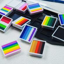 12-Compartment Water-Based Watercolor Paint Palette, Large Capacity, Easy Cleanup, Good Pigmentation, Detachable Sections, Suitable For Stage Performances, Festivals, And Costume Conventions Facial Painting