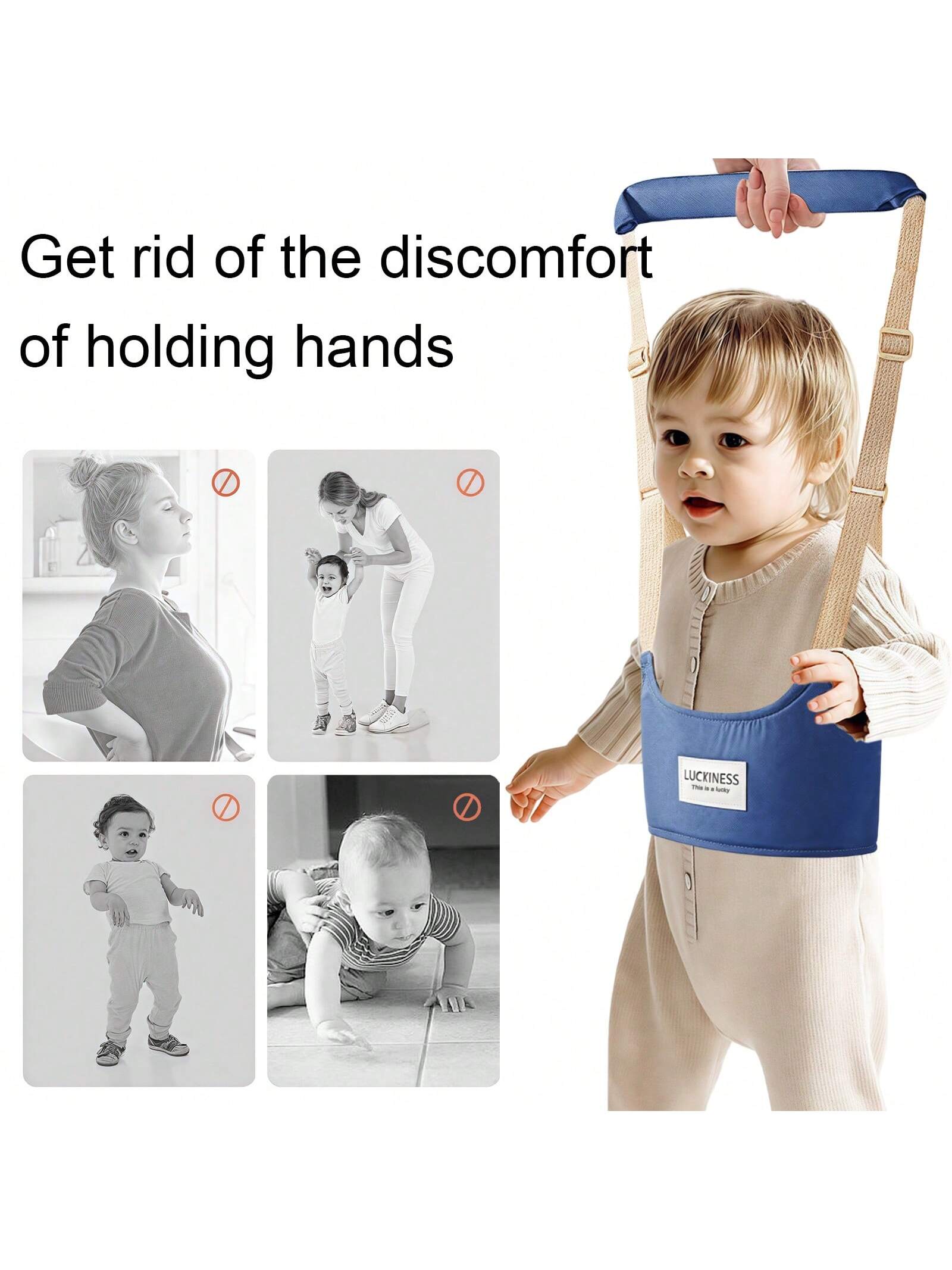 1pc Infant/Toddler Walking Assistant Harness, Polyester Material, Helps Baby Stand & Walk, Baby Walking Aid