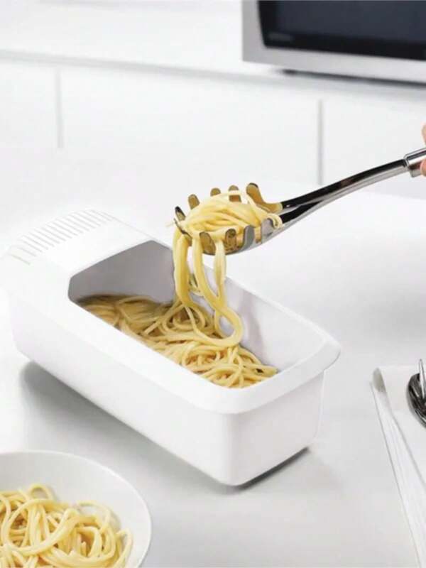 Microwave Noodles Pasta Cooker With Strainer -Friendly Plastic Spaghetti Vegetable Steamer Dishwasher Kitchen Accessories New