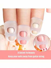 40 miếng bảo vệ đầu ngón tay đàn guitar bằng silicon bảo vệ ngón tay chống trượt, nắp bảo vệ ngón tay cho nhạc cụ dây đàn guitar, đàn mandolin, đàn bass, đếm, may, 5 kích cỡ, đàn guitar, đàn guitar bass, đàn guitar điện - Nhiều màu - Xem 5