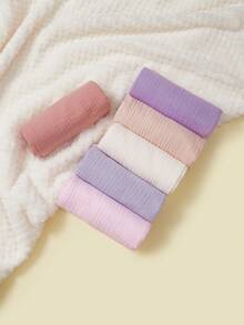 Summer Goodies 1pc Baby Solid Color Blanket, Double-Layer Gauze, Soft, Absorbent, Breathable, Suitable For Daily Use All Year Round - Multicolor - View 1