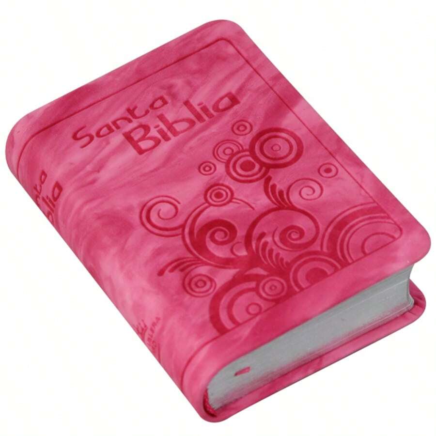 Biblia RVR60 Mini bolsillo fucsia, letra 6 puntos - Libro único - Ver 1